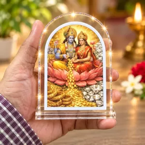 Lakshmi Narayna L Shape Acrylic Showpiece 3 X 3.5 Inch For Home, Office And Car (F176954) Lakshmi Narayna L Shape Acrylic Showpiece 3 X 3.5 Inch For Home, Office And Car (F176954)