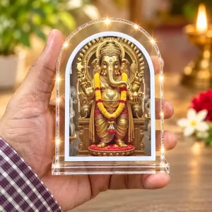 Lord Ganesha L Shape Acrylic Showpiece 3 X 3.5 Inch For Home, Office And Car (F176959) Lord Ganesha L Shape Acrylic Showpiece 3 X 3.5 Inch For Home, Office And Car (F176959)