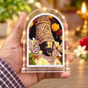 Lord Venkateswara L Shape Acrylic Showpiece 3 X 3.5 Inch For Home, Office And Car (F176960)