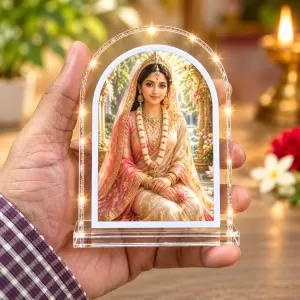 Indian Bride L Shape Acrylic Showpiece 3 X 3.5 Inch For Home, Office And Car (F176961) Indian Bride L Shape Acrylic Showpiece 3 X 3.5 Inch For Home, Office And Car (F176961)