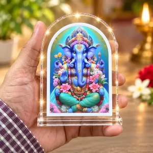 Lord Ganesha L Shape Acrylic Showpiece 3 X 3.5 Inch For Home, Office And Car (F176963) Lord Ganesha L Shape Acrylic Showpiece 3 X 3.5 Inch For Home, Office And Car (F176963)