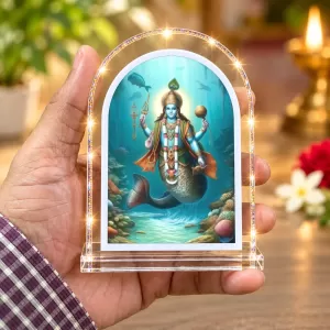 Matsya Avatar L Shape Acrylic Showpiece 3 X 3.5 Inch For Home, Office And Car (F176964) Matsya Avatar L Shape Acrylic Showpiece 3 X 3.5 Inch For Home, Office And Car (F176964)