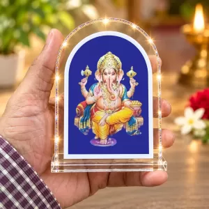 Lord Ganesha L Shape Acrylic Showpiece 3 X 3.5 Inch For Home, Office And Car (F176970) Lord Ganesha L Shape Acrylic Showpiece 3 X 3.5 Inch For Home, Office And Car (F176970)