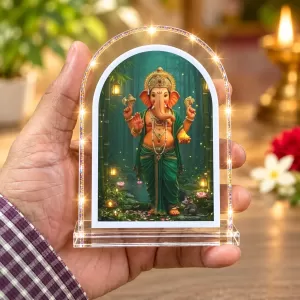 Lord Ganesha L Shape Acrylic Showpiece 3 X 3.5 Inch For Home, Office And Car (F176972) Lord Ganesha L Shape Acrylic Showpiece 3 X 3.5 Inch For Home, Office And Car (F176972)