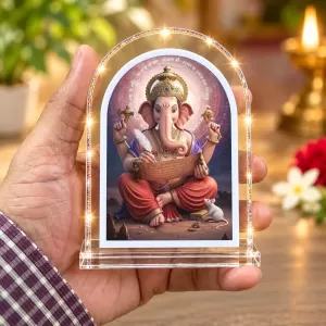Lord Ganesha L Shape Acrylic Showpiece 3 X 3.5 Inch For Home, Office And Car (F176992) Lord Ganesha L Shape Acrylic Showpiece 3 X 3.5 Inch For Home, Office And Car (F176992)