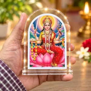Maha Lakshmi L Shape Acrylic Showpiece 3 X 3.5 Inch For Home, Office And Car (F176995) Maha Lakshmi L Shape Acrylic Showpiece 3 X 3.5 Inch For Home, Office And Car (F176995)