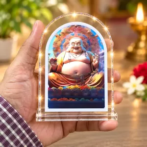 Laughing Buddha L Shape Acrylic Showpiece 3 X 3.5 Inch For Home, Office And Car (F177002) Laughing Buddha L Shape Acrylic Showpiece 3 X 3.5 Inch For Home, Office And Car (F177002)