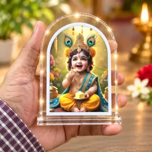 Lord Krishna L Shape Acrylic Showpiece 3 X 3.5 Inch For Home, Office And Car (F177010) Lord Krishna L Shape Acrylic Showpiece 3 X 3.5 Inch For Home, Office And Car (F177010)