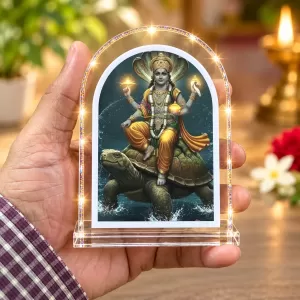 Lord Vishnu L Shape Acrylic Showpiece 3 X 3.5 Inch For Home, Office And Car (F177020)