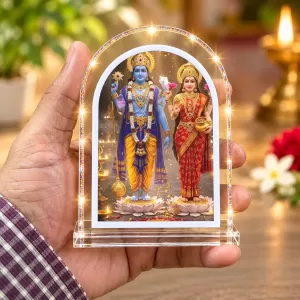 Lakshmi Narayan L Shape Acrylic Showpiece 3 X 3.5 Inch For Home, Office And Car (F177027) Lakshmi Narayan L Shape Acrylic Showpiece 3 X 3.5 Inch For Home, Office And Car (F177027)