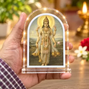 Lord Vishnu L Shape Acrylic Showpiece 3 X 3.5 Inch For Home, Office And Car (F177029)