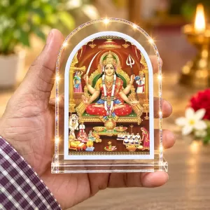 Mata Santoshi L Shape Acrylic Showpiece 3 X 3.5 Inch For Home, Office And Car (F177032) Mata Santoshi L Shape Acrylic Showpiece 3 X 3.5 Inch For Home, Office And Car (F177032)