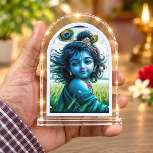 Lord Krishna L Shape Acrylic Showpiece 3 X 3.5 Inch For Home, Office And Car (F177033) Lord Krishna L Shape Acrylic Showpiece 3 X 3.5 Inch For Home, Office And Car (F177033)