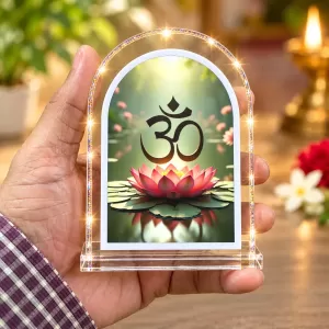 Om Symbol L Shape Acrylic Showpiece 3 X 3.5 Inch For Home, Office And Car (F177039) Om Symbol L Shape Acrylic Showpiece 3 X 3.5 Inch For Home, Office And Car (F177039)