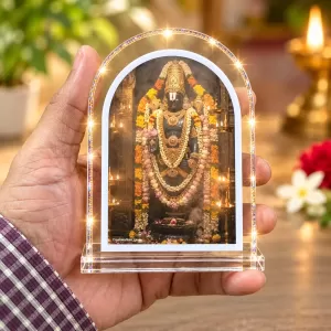 Lord Venkateswara L Shape Acrylic Showpiece 3 X 3.5 Inch For Home, Office And Car (F177044)