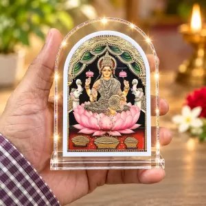 Goddess Lakshmi L Shape Acrylic Showpiece 3 X 3.5 Inch For Home, Office And Car (F177056) Goddess Lakshmi L Shape Acrylic Showpiece 3 X 3.5 Inch For Home, Office And Car (F177056)
