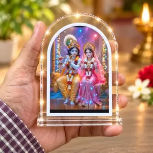 Radha Krishna L Shape Acrylic Showpiece 3 X 3.5 Inch For Home, Office And Car (F177061) Radha Krishna L Shape Acrylic Showpiece 3 X 3.5 Inch For Home, Office And Car (F177061)