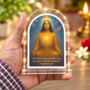 Paramahansa Yogananda L Shape Acrylic Showpiece 3 X 3.5 Inch For Home, Office And Car (F177063) Paramahansa Yogananda L Shape Acrylic Showpiece 3 X 3.5 Inch For Home, Office And Car (F177063)