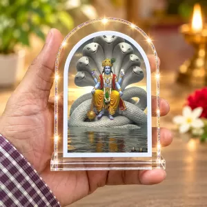 Lord Vishnu L Shape Acrylic Showpiece 3 X 3.5 Inch For Home, Office And Car (F177066) Lord Vishnu L Shape Acrylic Showpiece 3 X 3.5 Inch For Home, Office And Car (F177066)