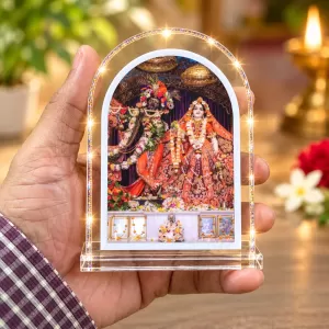 Radha Krishna L Shape Acrylic Showpiece 3 X 3.5 Inch For Home, Office And Car (F177067)