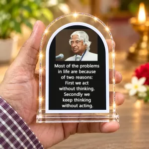 A. P. J. Abdul Kalam L Shape Acrylic Showpiece 3 X 3.5 Inch For Home, Office And Car (F177079) A. P. J. Abdul Kalam L Shape Acrylic Showpiece 3 X 3.5 Inch For Home, Office And Car (F177079)