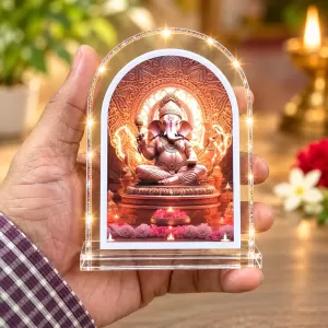 Lord Ganesha L Shape Acrylic Showpiece 3 X 3.5 Inch For Home, Office And Car (F177093) Lord Ganesha L Shape Acrylic Showpiece 3 X 3.5 Inch For Home, Office And Car (F177093)