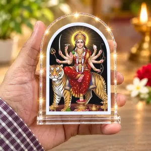 Durga Maa L Shape Acrylic Showpiece 3 X 3.5 Inch For Home, Office And Car (F177098) Durga Maa L Shape Acrylic Showpiece 3 X 3.5 Inch For Home, Office And Car (F177098)