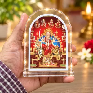 Durga Maa L Shape Acrylic Showpiece 3 X 3.5 Inch For Home, Office And Car (F177099) Durga Maa L Shape Acrylic Showpiece 3 X 3.5 Inch For Home, Office And Car (F177099)
