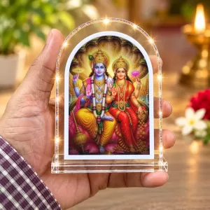 Goddess Lakshmi Narayan L Shape Acrylic Showpiece 3 X 3.5 Inch For Home, Office And Car (F177114) Goddess Lakshmi Narayan L Shape Acrylic Showpiece 3 X 3.5 Inch For Home, Office And Car (F177114)