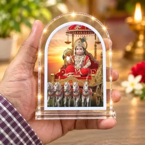 Hanuman L Shape Acrylic Showpiece 3 X 3.5 Inch For Home, Office And Car (F177116)