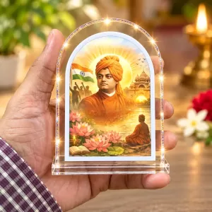 Swami Vivekananda L Shape Acrylic Showpiece 3 X 3.5 Inch For Home, Office And Car (F177117) Swami Vivekananda L Shape Acrylic Showpiece 3 X 3.5 Inch For Home, Office And Car (F177117)