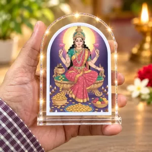 Maha Lakshmi L Shape Acrylic Showpiece 3 X 3.5 Inch For Home, Office And Car (F177119) Maha Lakshmi L Shape Acrylic Showpiece 3 X 3.5 Inch For Home, Office And Car (F177119)