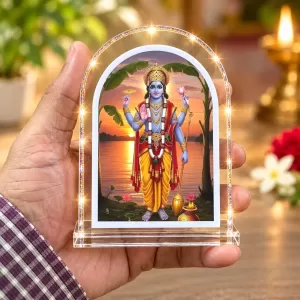 Lord Vishnu L Shape Acrylic Showpiece 3 X 3.5 Inch For Home, Office And Car (F177130) Lord Vishnu L Shape Acrylic Showpiece 3 X 3.5 Inch For Home, Office And Car (F177130)