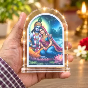 Radha Krishna L Shape Acrylic Showpiece 3 X 3.5 Inch For Home, Office And Car (F177134) Radha Krishna L Shape Acrylic Showpiece 3 X 3.5 Inch For Home, Office And Car (F177134)