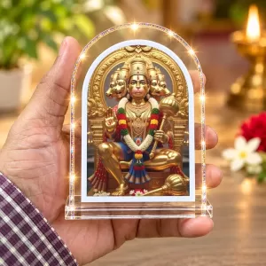 Panchmukhi Hanuman L Shape Acrylic Showpiece 3 X 3.5 Inch For Home, Office And Car (F177135) Panchmukhi Hanuman L Shape Acrylic Showpiece 3 X 3.5 Inch For Home, Office And Car (F177135)