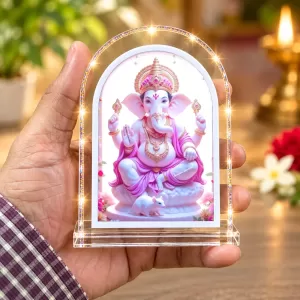 Lord Ganesha L Shape Acrylic Showpiece 3 X 3.5 Inch For Home, Office And Car (F177136) Lord Ganesha L Shape Acrylic Showpiece 3 X 3.5 Inch For Home, Office And Car (F177136)