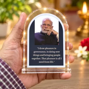 Narendra Modi L Shape Acrylic Showpiece 3 X 3.5 Inch For Home, Office And Car (F177141) Narendra Modi L Shape Acrylic Showpiece 3 X 3.5 Inch For Home, Office And Car (F177141)