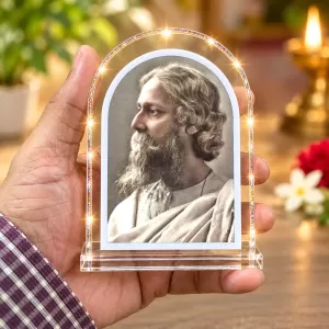 Rabindranath Tagore L Shape Acrylic Showpiece 3 X 3.5 Inch For Home, Office And Car (F177152) Rabindranath Tagore L Shape Acrylic Showpiece 3 X 3.5 Inch For Home, Office And Car (F177152)