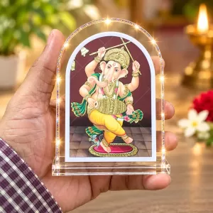 Lord Ganesha L Shape Acrylic Showpiece 3 X 3.5 Inch For Home, Office And Car (F177155) Lord Ganesha L Shape Acrylic Showpiece 3 X 3.5 Inch For Home, Office And Car (F177155)