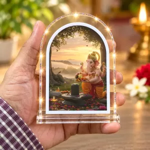 Lord Ganesha L Shape Acrylic Showpiece 3 X 3.5 Inch For Home, Office And Car (F177158) Lord Ganesha L Shape Acrylic Showpiece 3 X 3.5 Inch For Home, Office And Car (F177158)