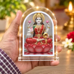 Goddess Lakshmi L Shape Acrylic Showpiece 3 X 3.5 Inch For Home, Office And Car (F177181) Goddess Lakshmi L Shape Acrylic Showpiece 3 X 3.5 Inch For Home, Office And Car (F177181)