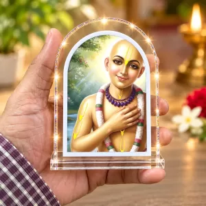 Shree Chaitannya L Shape Acrylic Showpiece 3 X 3.5 Inch For Home, Office And Car (F177185)