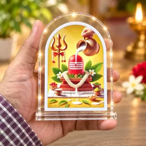 Shiva Lingam L Shape Acrylic Showpiece 3 X 3.5 Inch For Home, Office And Car (F177192)