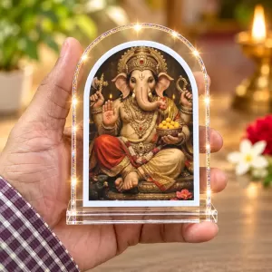 Lord Ganesha L Shape Acrylic Showpiece 3 X 3.5 Inch For Home, Office And Car (F177206) Lord Ganesha L Shape Acrylic Showpiece 3 X 3.5 Inch For Home, Office And Car (F177206)