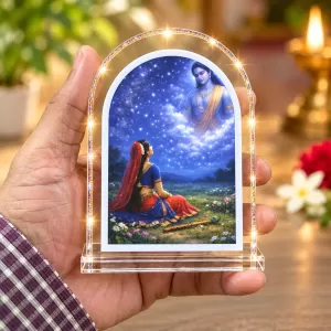 Radha Krishna L Shape Acrylic Showpiece 3 X 3.5 Inch For Home, Office And Car (F177212) Radha Krishna L Shape Acrylic Showpiece 3 X 3.5 Inch For Home, Office And Car (F177212)