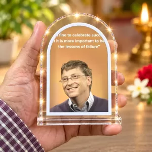Bill Gates L Shape Acrylic Showpiece 3 X 3.5 Inch For Home, Office And Car (F177215) Bill Gates L Shape Acrylic Showpiece 3 X 3.5 Inch For Home, Office And Car (F177215)