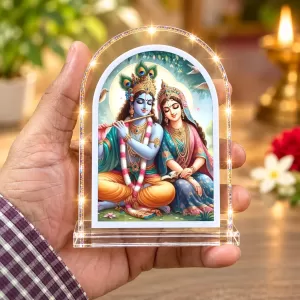 Radha Krishna L Shape Acrylic Showpiece 3 X 3.5 Inch For Home, Office And Car (F177226) Radha Krishna L Shape Acrylic Showpiece 3 X 3.5 Inch For Home, Office And Car (F177226)