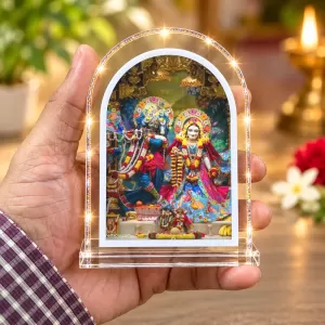Radha Krishna L Shape Acrylic Showpiece 3 X 3.5 Inch For Home, Office And Car (F177230) Radha Krishna L Shape Acrylic Showpiece 3 X 3.5 Inch For Home, Office And Car (F177230)