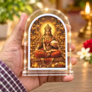 Annapurna Devi L Shape Acrylic Showpiece 3 X 3.5 Inch For Home, Office And Car (F177433)