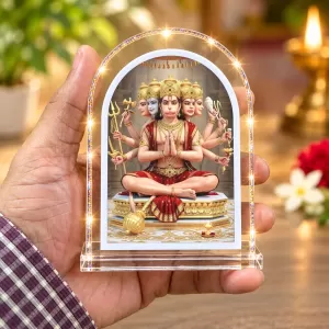 Panchmukhi Hanuman L Shape Acrylic Showpiece 3 X 3.5 Inch For Home, Office And Car (F177434) Panchmukhi Hanuman L Shape Acrylic Showpiece 3 X 3.5 Inch For Home, Office And Car (F177434)